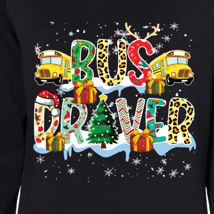 Bus Driver Christmas School Bus Driver Xmas Party Womens California Wash Sweatshirt