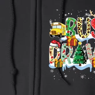 Bus Driver Christmas School Bus Driver Xmas Party Full Zip Hoodie