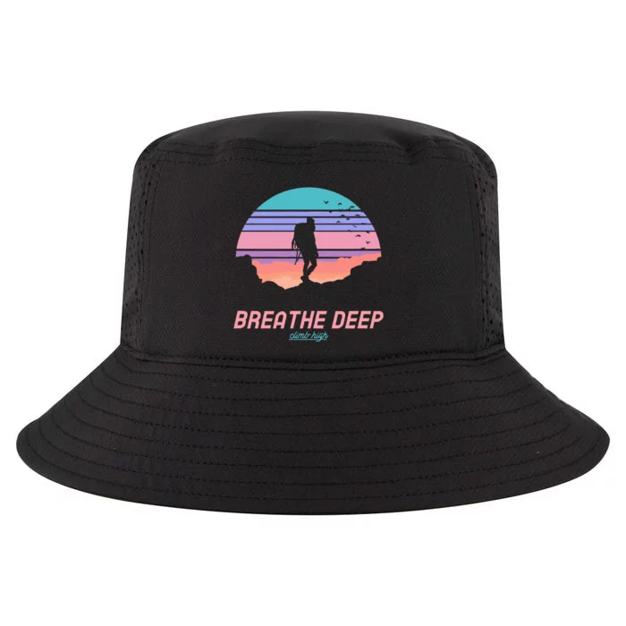 Breathe Deep Climb High Hiking Camping Backpacking Cool Comfort Performance Bucket Hat