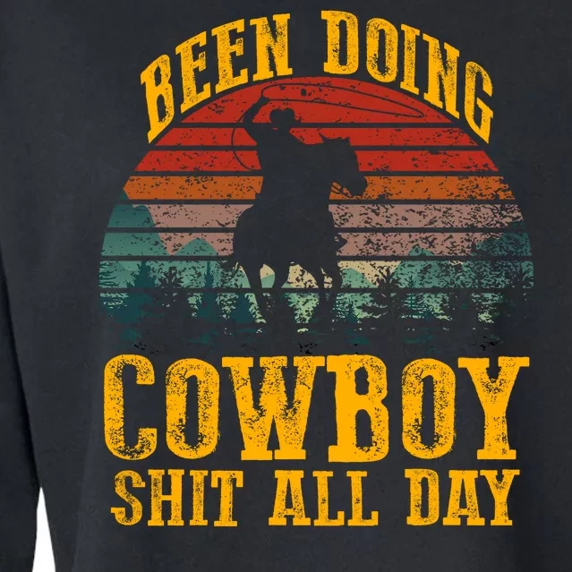 Been Doin' Cowboy Shit All Day Cropped Pullover Crew