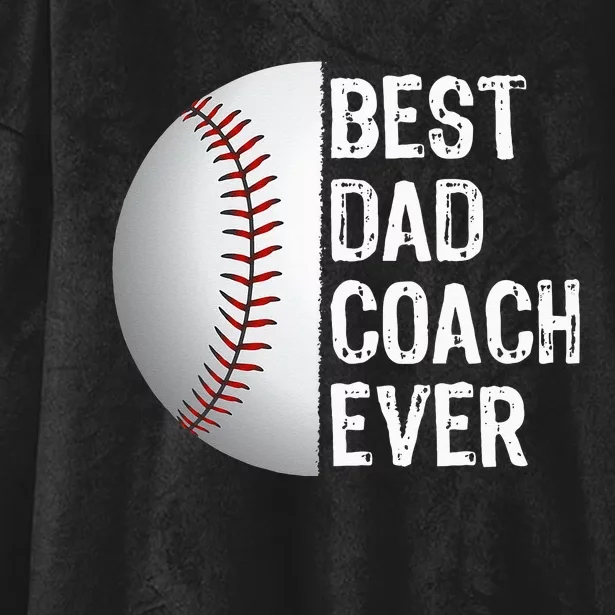 Best Dad Coach Ever Funny Baseball Tee for Sport Lovers Hooded Wearable Blanket