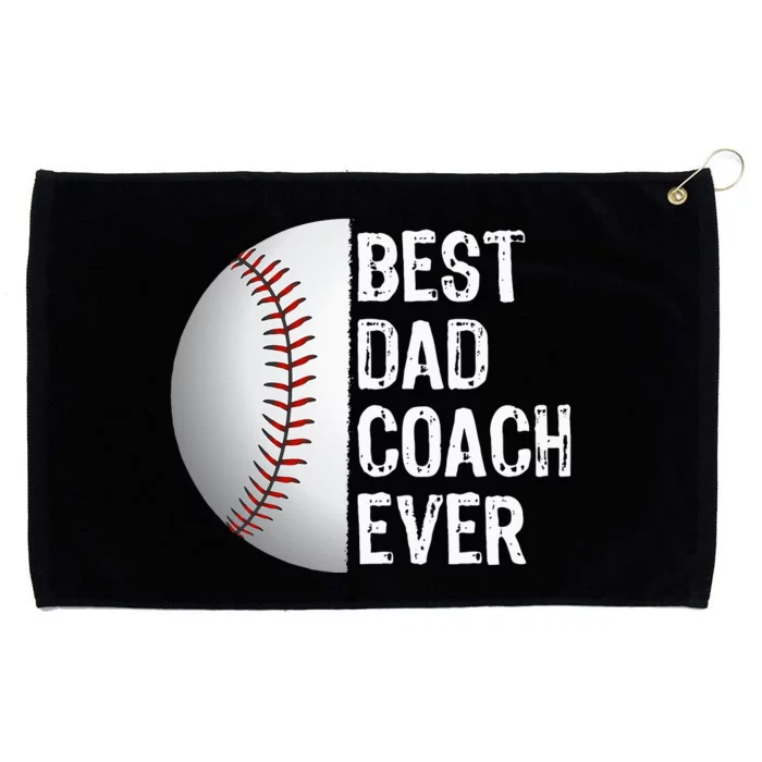 Best Dad Coach Ever Funny Baseball Tee for Sport Lovers Grommeted Golf Towel