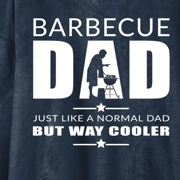 Barbecue Dad Cute Gift Hooded Wearable Blanket