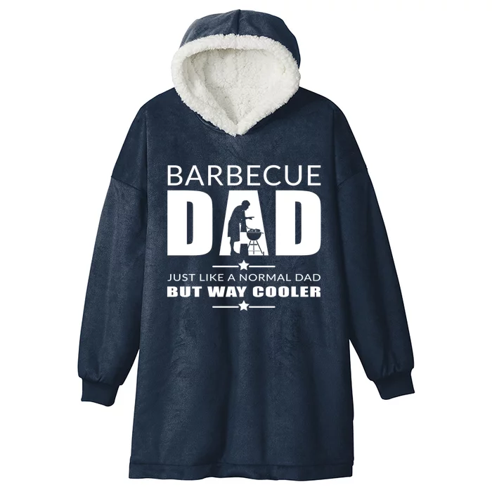 Barbecue Dad Cute Gift Hooded Wearable Blanket