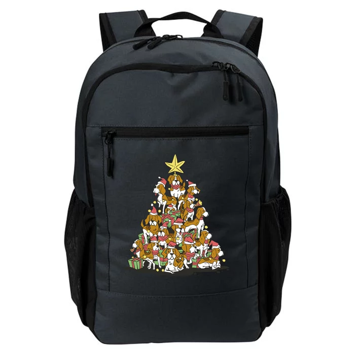 Beagle Dogs Christmas Tree Daily Commute Backpack