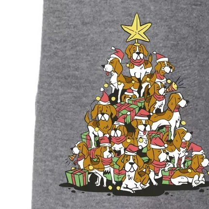 Beagle Dogs Christmas Tree Doggie 3-End Fleece Hoodie