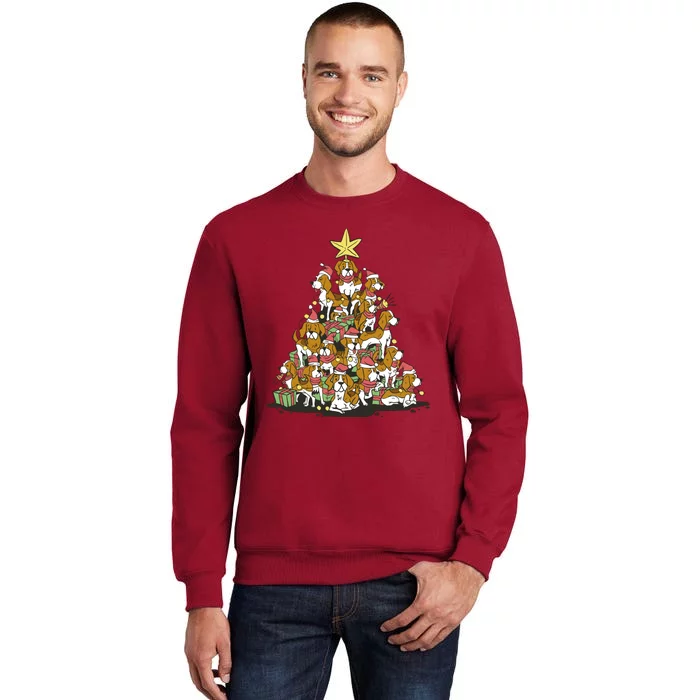 Beagle Dogs Christmas Tree Sweatshirt