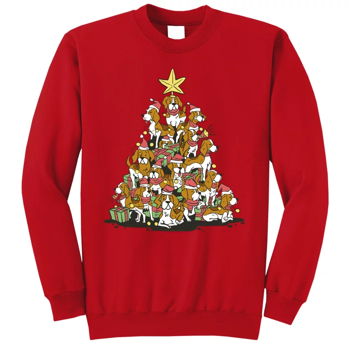 Beagle Dogs Christmas Tree Sweatshirt