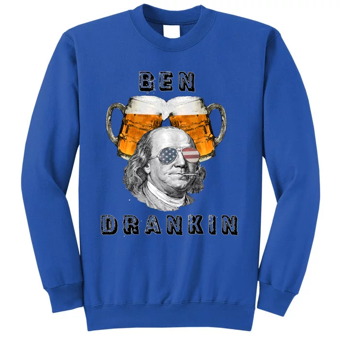 Ben Drankin Casual Independence Day Holiday July 4 Gift Tall Sweatshirt