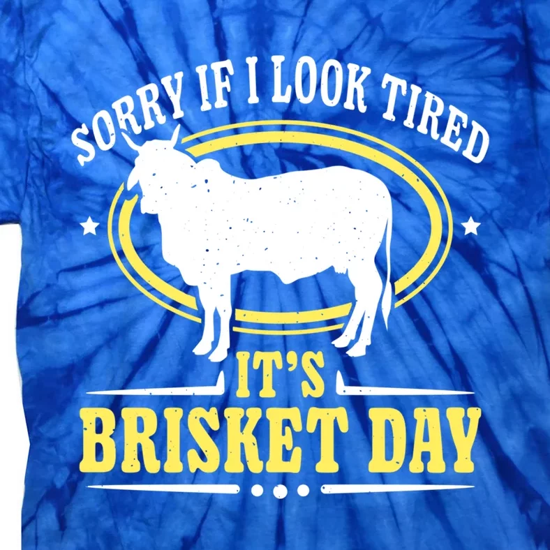 Brisket Day Cool Gift Brisket Grilling Barbecue Smoke Brisket Gift Tie-Dye T-Shirt