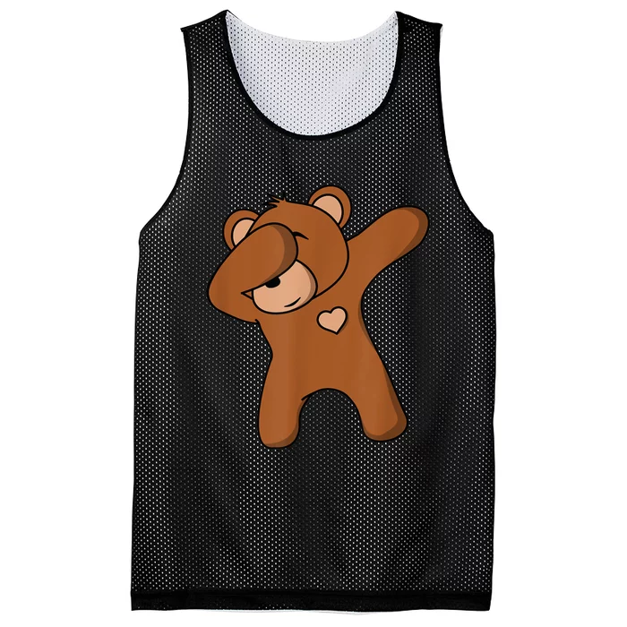 Bear Dancing DAB Bear Party Dancing Bear Teddy Mesh Reversible Basketball Jersey Tank