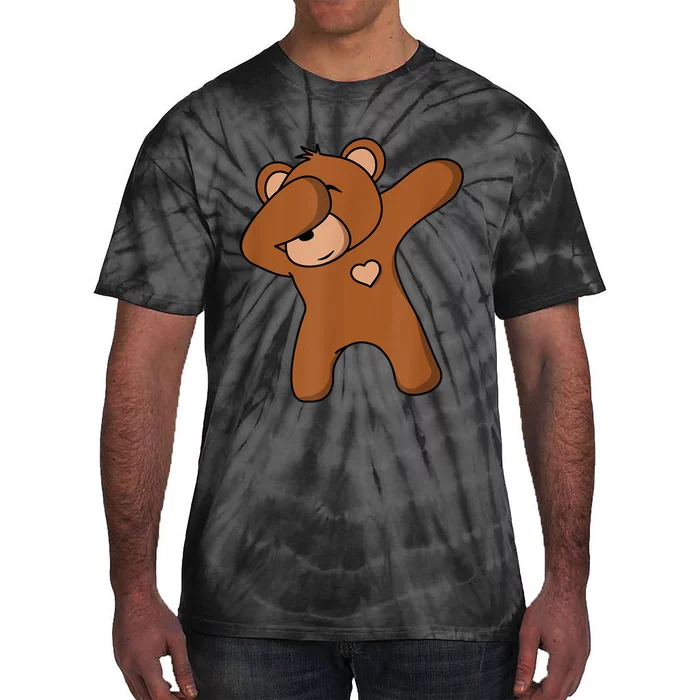 Bear Dancing DAB Bear Party Dancing Bear Teddy Tie-Dye T-Shirt