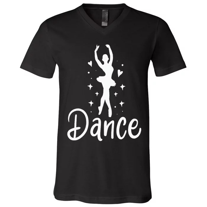 Ballet Dancer Dancing Dance School Ballet Lover Gift V-Neck T-Shirt