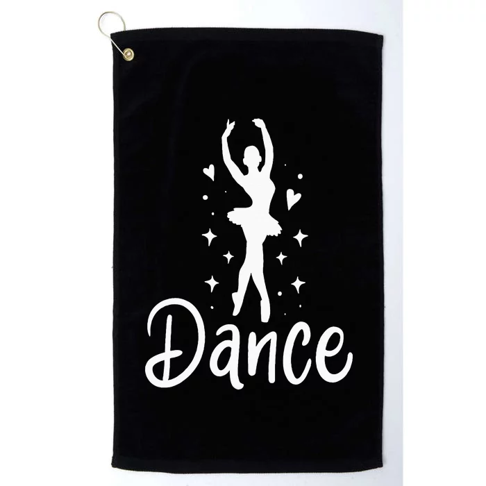 Ballet Dancer Dancing Dance School Ballet Lover Gift Platinum Collection Golf Towel