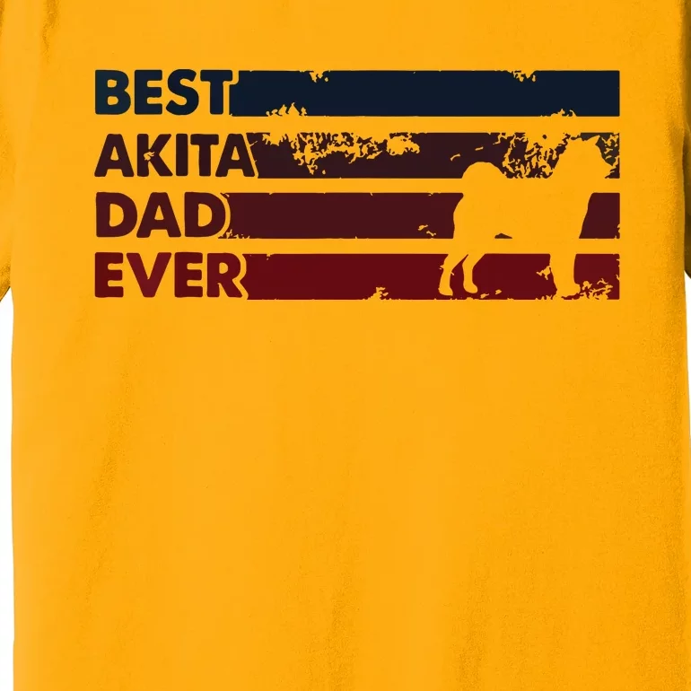 Best Dog Dad Ever Father Akita Premium T-Shirt