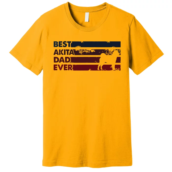 Best Dog Dad Ever Father Akita Premium T-Shirt