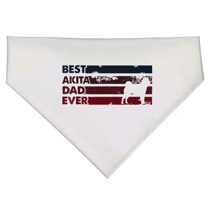 Best Dog Dad Ever Father Akita USA-Made Doggie Bandana