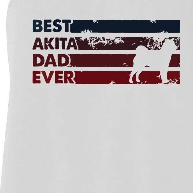 Best Dog Dad Ever Father Akita Women's Racerback Tank