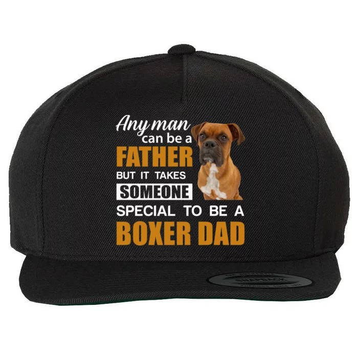 Boxer Dad Dog Lovers Fathers Day Wool Snapback Cap