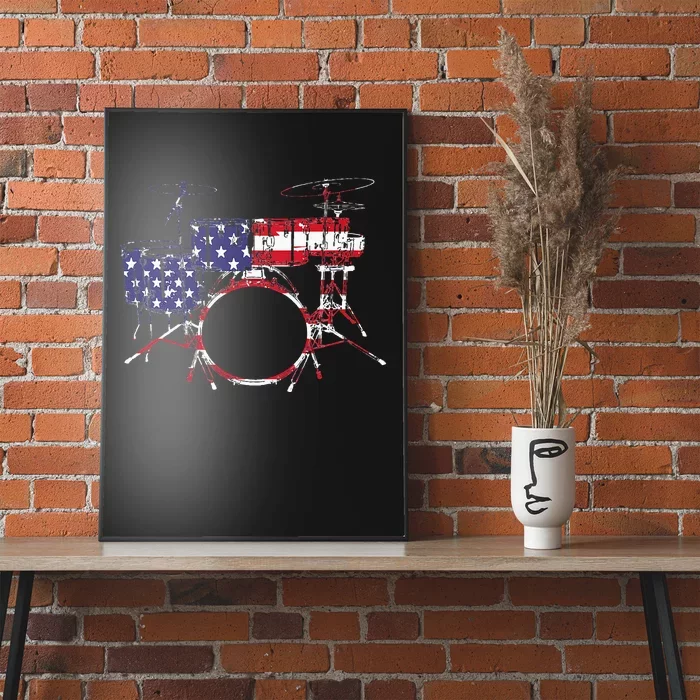 Best Drum Design For Wo Drum Set Drumming Drummer Poster