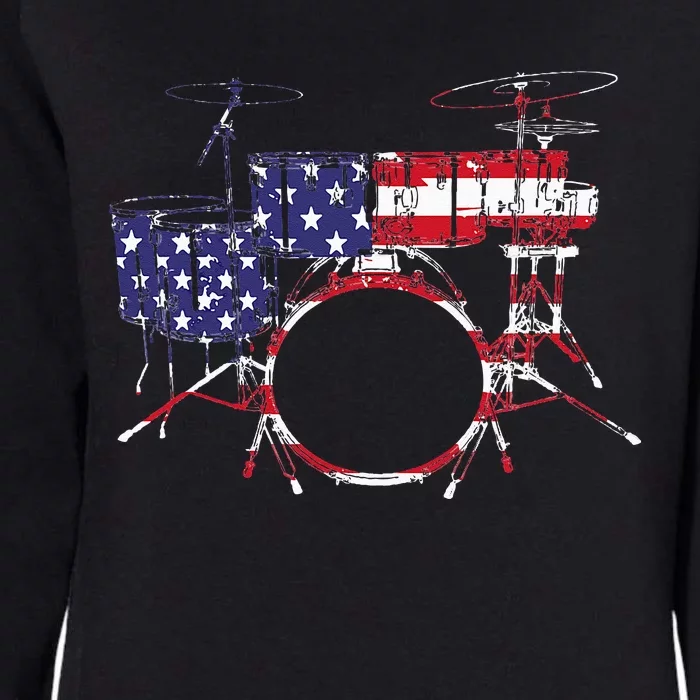 Best Drum Design For Wo Drum Set Drumming Drummer Womens California Wash Sweatshirt