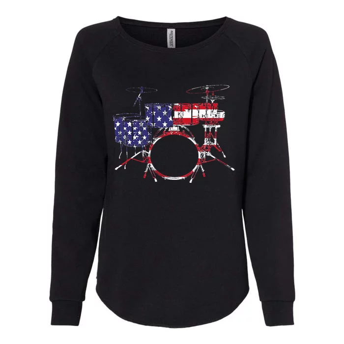 Best Drum Design For Wo Drum Set Drumming Drummer Womens California Wash Sweatshirt