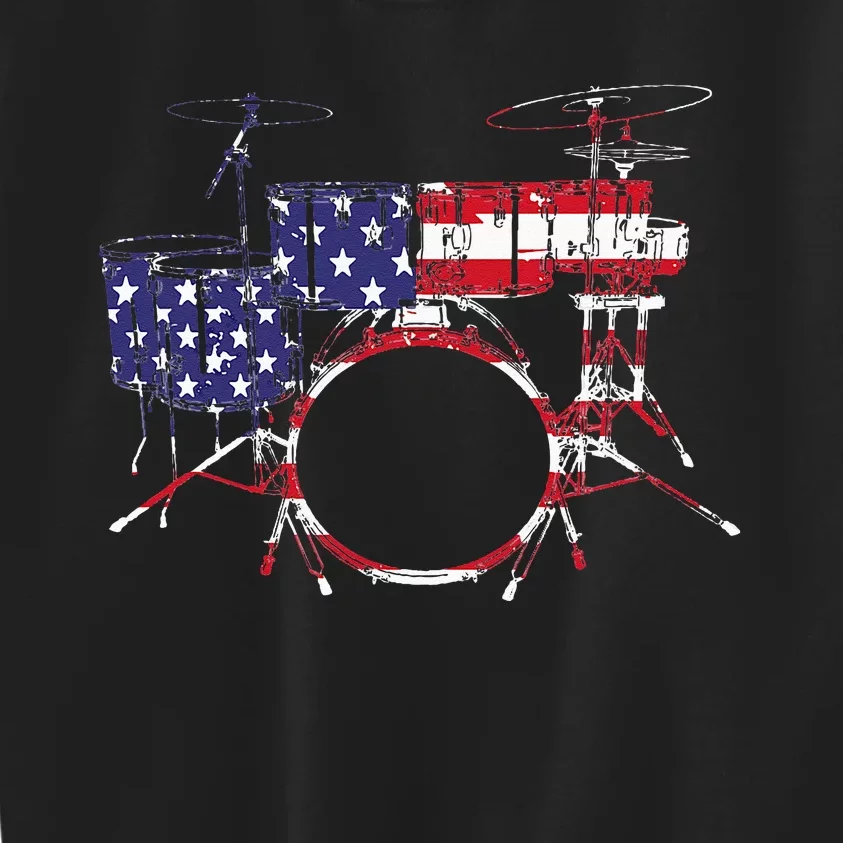 Best Drum Design For Wo Drum Set Drumming Drummer Kids Sweatshirt