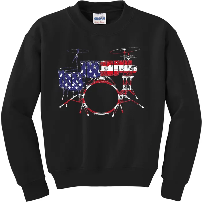 Best Drum Design For Wo Drum Set Drumming Drummer Kids Sweatshirt