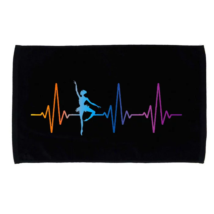 Ballet Dancer Dance Girl Ballerina Heartbeat Tie Dye Microfiber Hand Towel