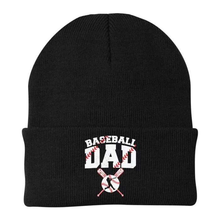 Baseball Dad - Dad Baseball Father's Day Knit Cap Winter Beanie