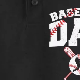 Baseball Dad - Dad Baseball Father's Day Dry Zone Grid Performance Polo