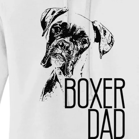 BOXER DAD DOG FACE DOG LOVERS BOXER DAD GIFT Women's Pullover Hoodie