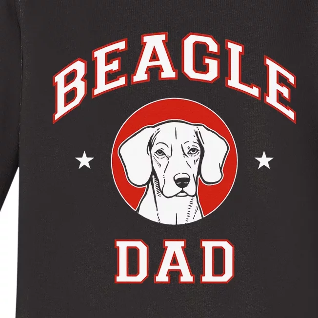 Beagle Dad Dog Father Baby Long Sleeve Bodysuit