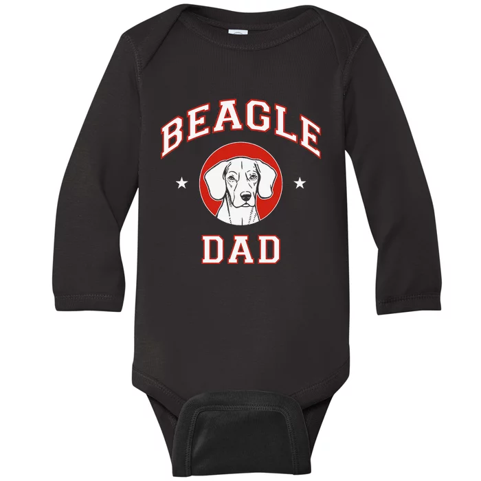 Beagle Dad Dog Father Baby Long Sleeve Bodysuit