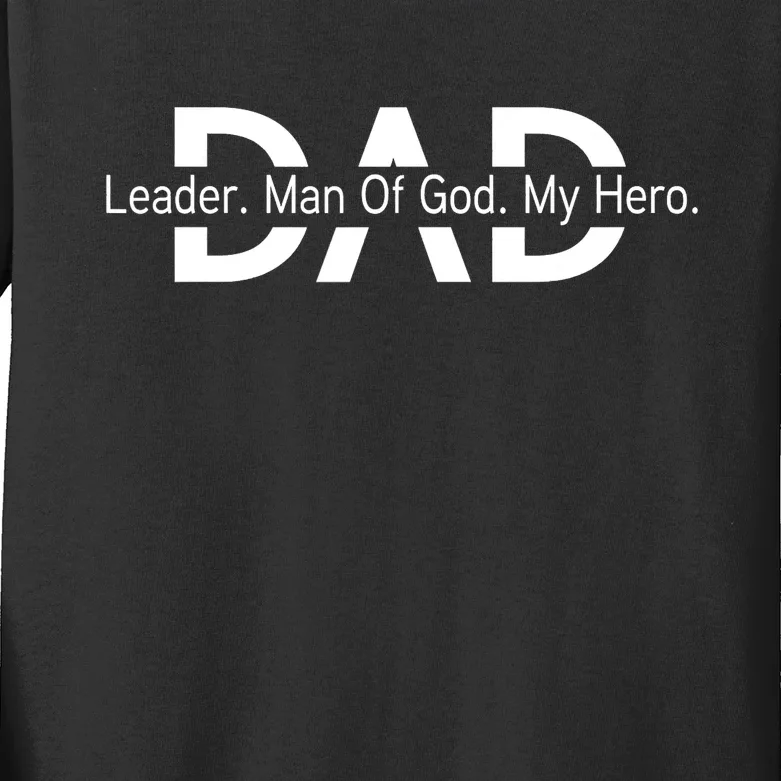 Blessed Dad Daddy Cross Christian Religious Fathers Day Kids Long Sleeve Shirt