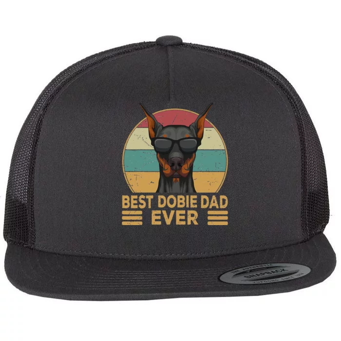 Best Dobie Dad Ever Doberman Dog Owner Flat Bill Trucker Hat