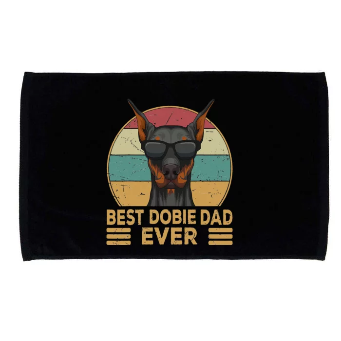 Best Dobie Dad Ever Doberman Dog Owner Microfiber Hand Towel