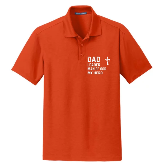 Blessed Dad Daddy Cross Christian Religious Fathers Day Dry Zone Grid Performance Polo