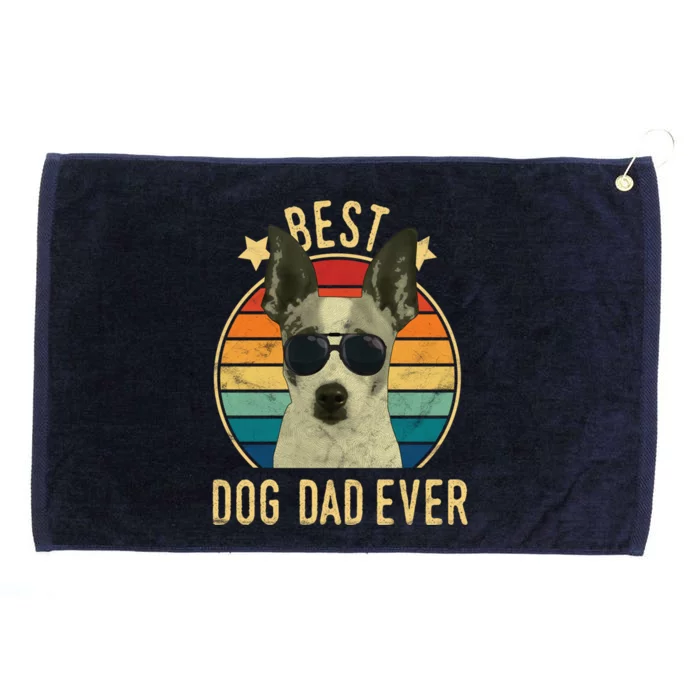 Best Dog Dad Ever Rat Terrier Father's Day Gift Great Gift Grommeted Golf Towel