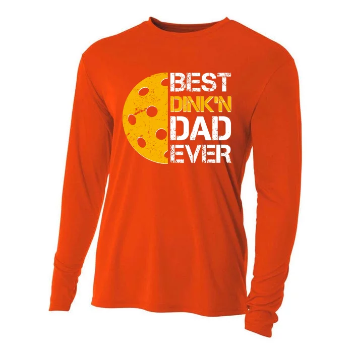 Best Dinkn Dad Ever Pickle Ball Cooling Performance Long Sleeve Crew