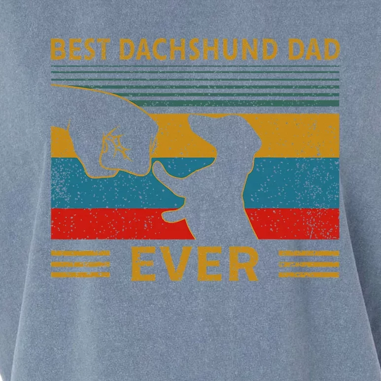 Best Dachshund Dad Ever Funny Weiner Dog Gifts Garment-Dyed Women's Muscle Tee