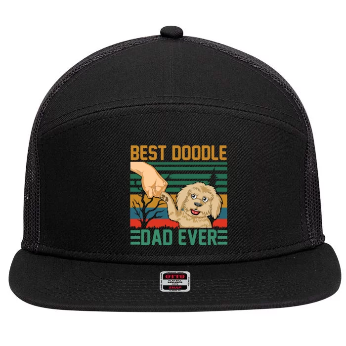 Best Doodle Dad Ever 7 Panel Mesh Trucker Snapback Hat