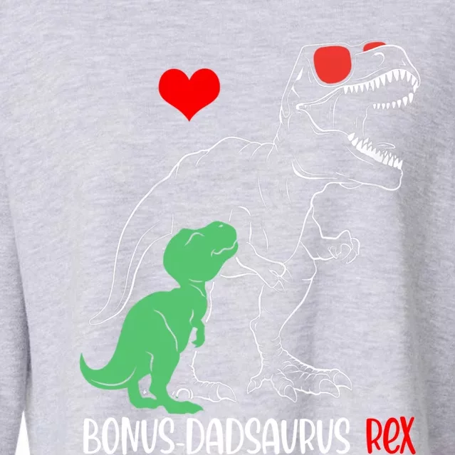 Bonus Dadsaurus Daddy Rex Autism Awareness Proud Dad Cute Gift Cropped Pullover Crew