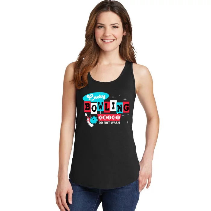 Bowling Design Do Not Wash This Is My Lucky Bowling Ladies Essential Tank