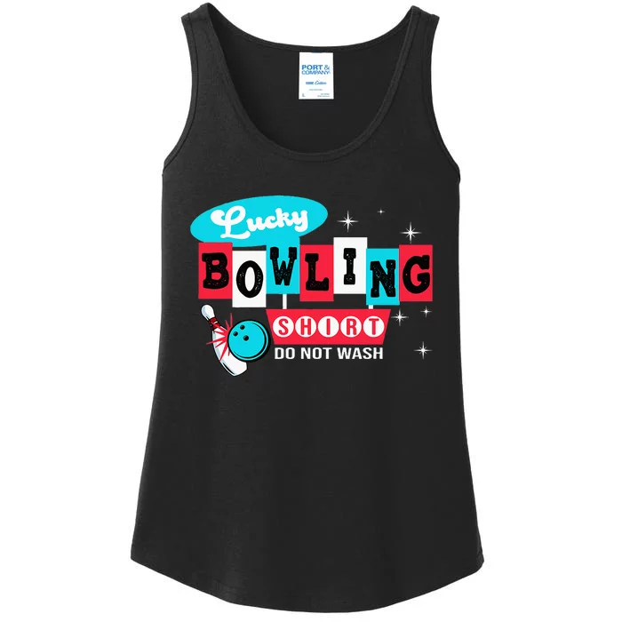 Bowling Design Do Not Wash This Is My Lucky Bowling Ladies Essential Tank