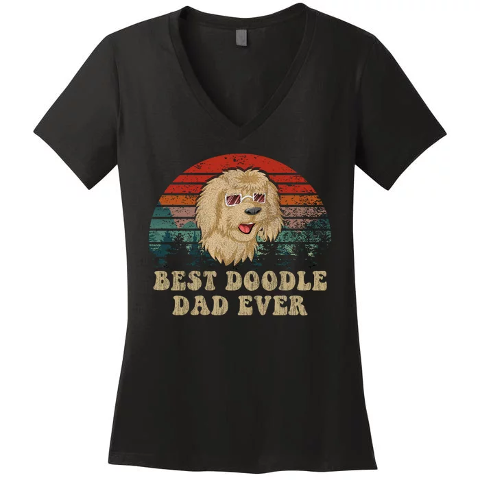 Best Doodle Dad Ever Women's V-Neck T-Shirt