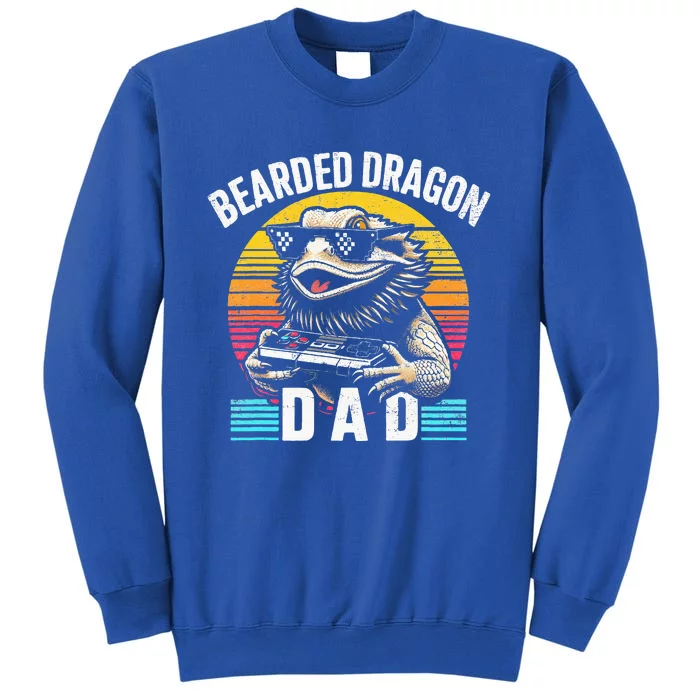 Bearded Dragon Dad Vintage Video Game Lizard Reptile Lover Sweatshirt