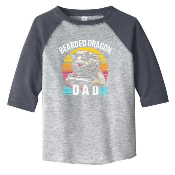 Bearded Dragon Dad Vintage Video Game Lizard Reptile Lover Toddler Fine Jersey T-Shirt