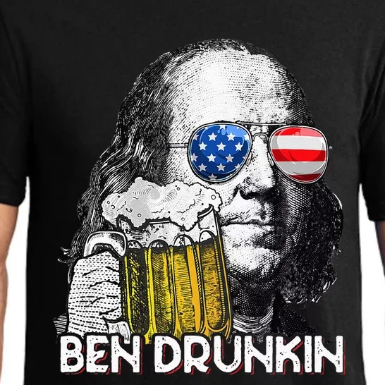 Ben Drankin drunking funny 4th of july beer Pajama Set