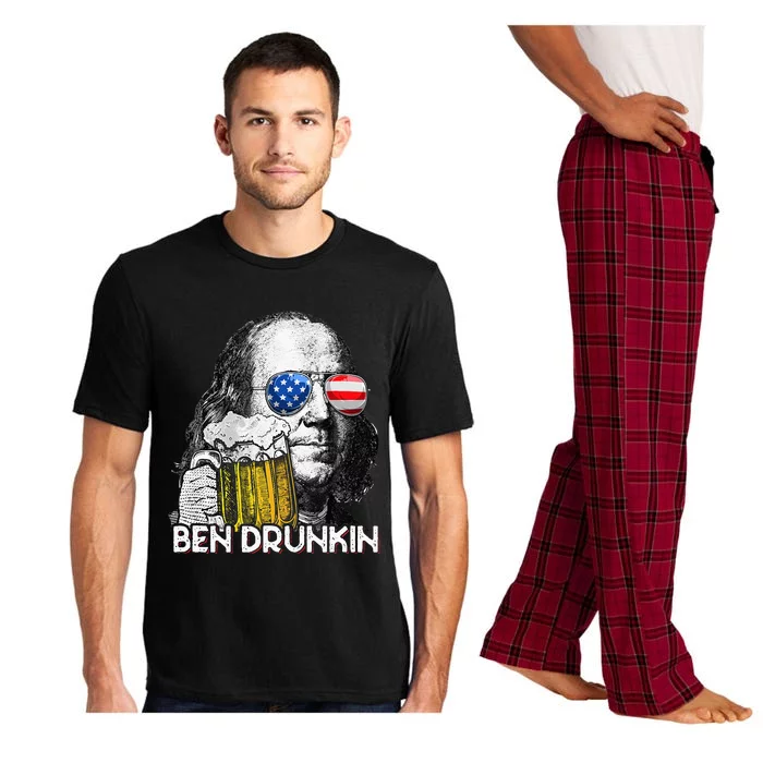 Ben Drankin drunking funny 4th of july beer Pajama Set